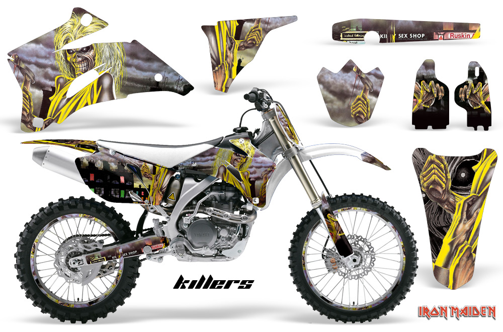 Yamaha YZ 250F 450F 02-09 Graphics Kit Iron Maiden Killers NPs